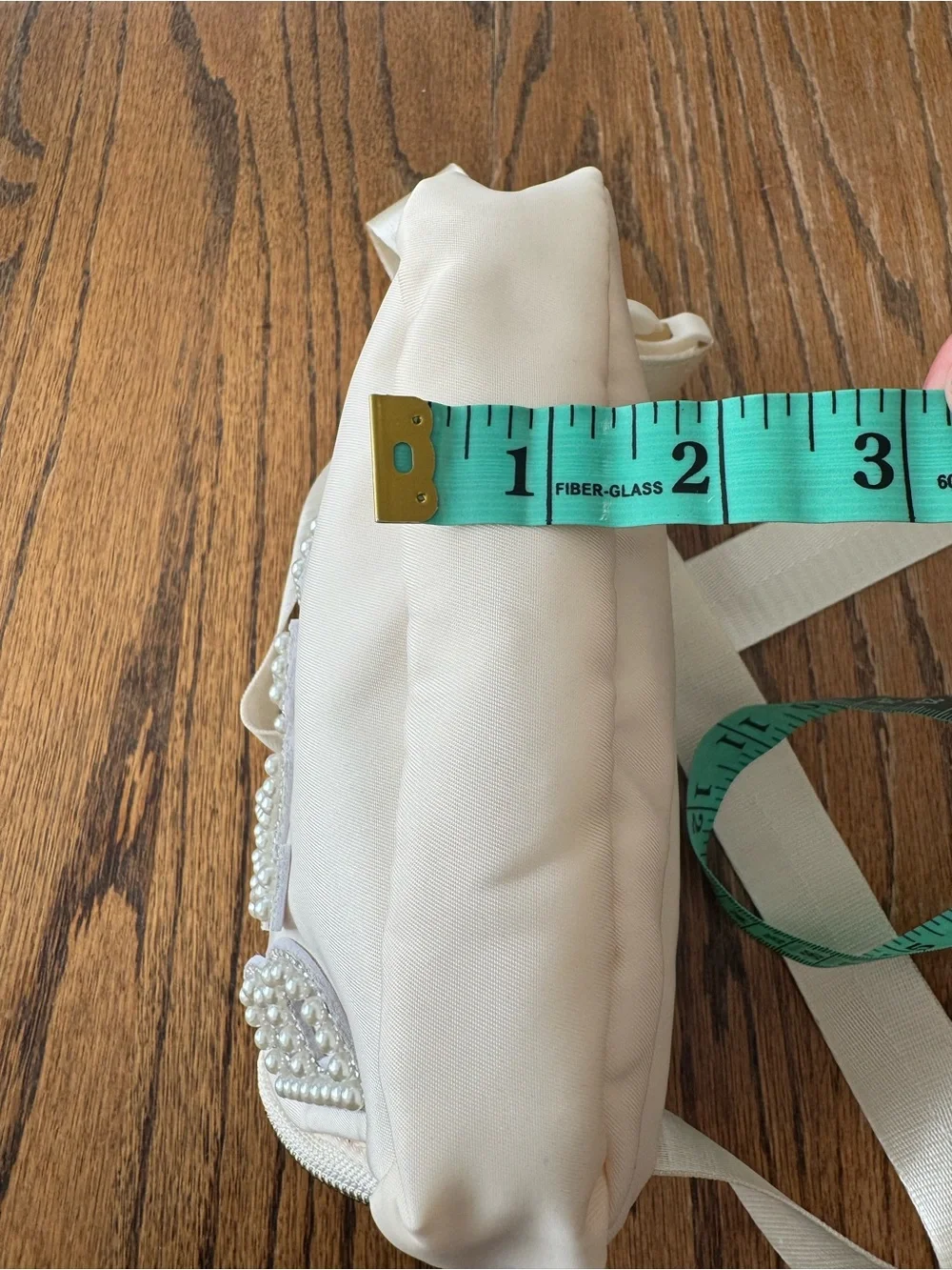 White BRIDE Pearl Rhinestone Crossbody Belt Bag Fanny Pack Bridal Bachelorette
